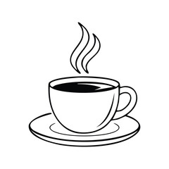 Coffee Cup Vector Designs - Minimalist Silhouettes and Outlines for Commercial Use