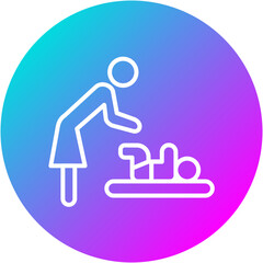Fototapeta premium Diaper Changing Icon