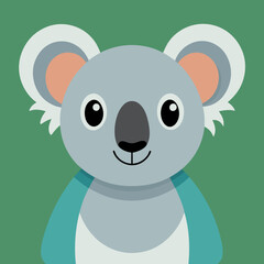 koala happy face vector