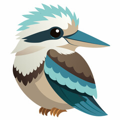 illustration of a cartoon bird kookaburra