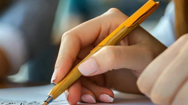 A woman teacher develops detailed scoring rubrics for online tests, ensuring fair and transparent evaluations for her students