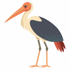 illustration of a marabou stork