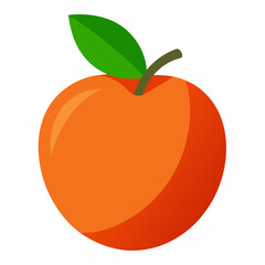 nectarine isolated on white background