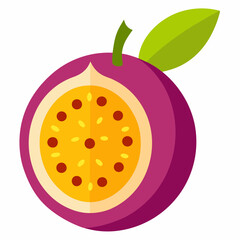 vector illustration of an passionfruit