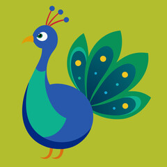 peacock vector illustration
