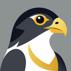 peregrine  falcon cartoon isolated on white