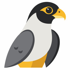 peregrine  falcon cartoon isolated on white
