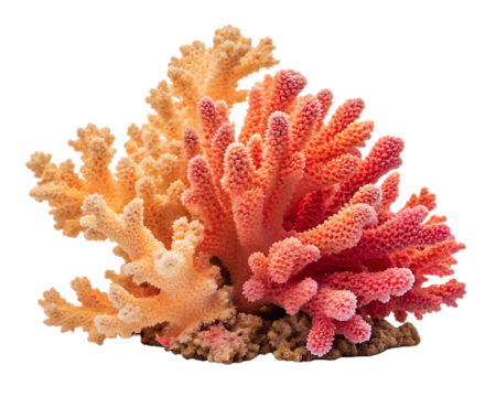 A coral piece isolated on transparent background
