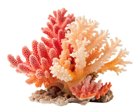 A coral piece isolated on transparent background
