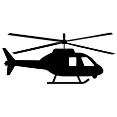 Black Helicopter Vector Graphic