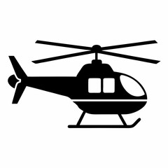 Black Helicopter Vector Graphic