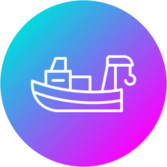 Obraz premium Fishing Boat Icon