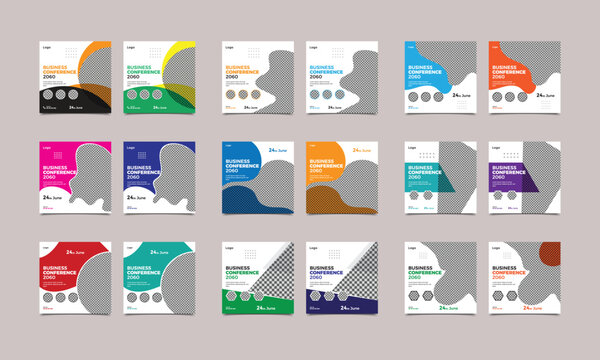 Business conference social media post design.