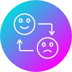 Obraz premium Emotional Rollercoaster Icon