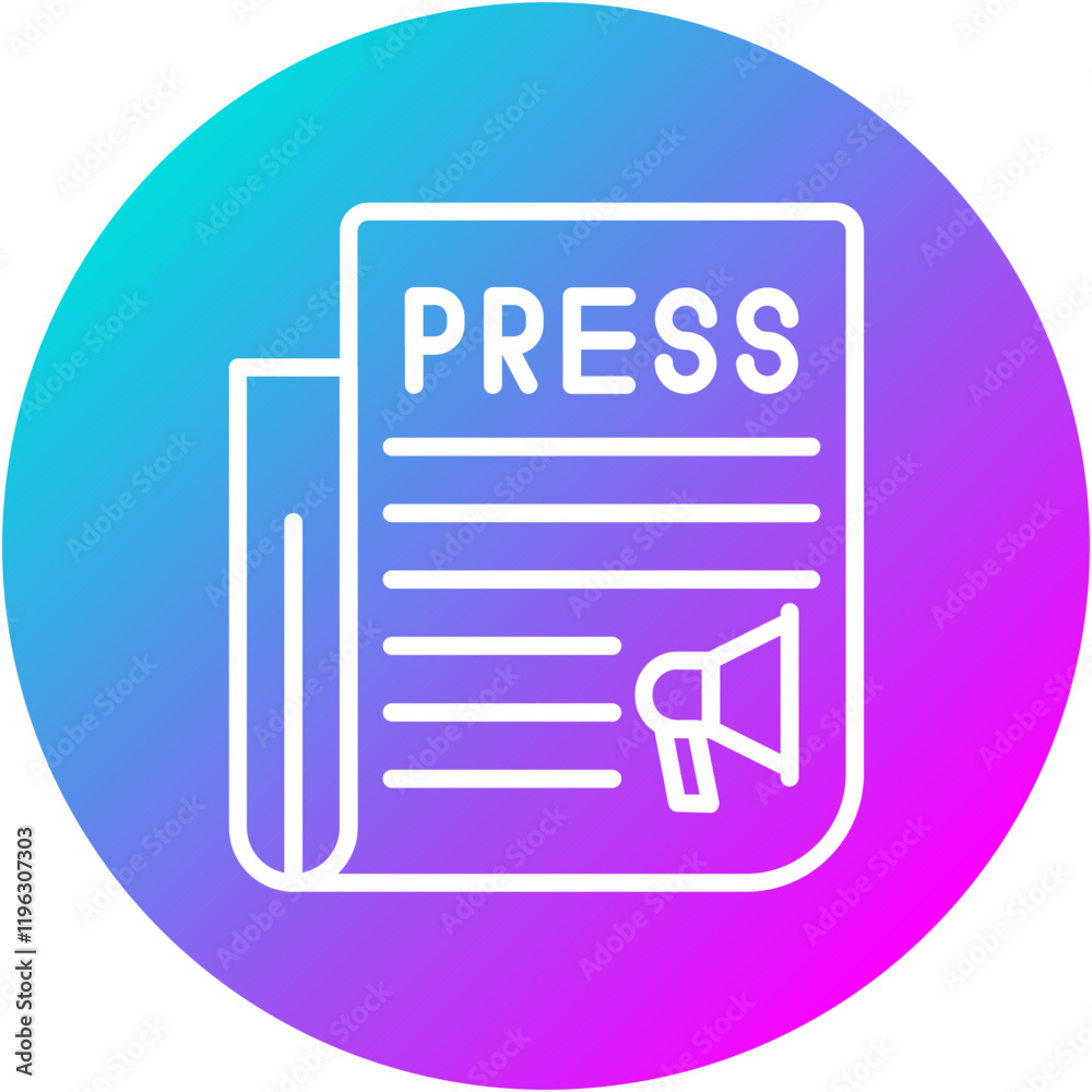 Sticker Press Release Icon