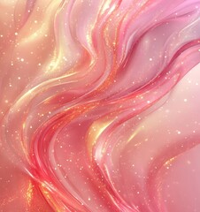 Background in Pink and Gold Colors with Soft Glow, Generative AI