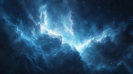 Fototapeta premium Celestial Nebula: A Cosmic Dance of Light and Dark