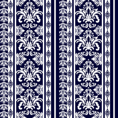 Damask seamless textile illustration, pink embroidery, print striped ornament floral, pattern, design for wrapping,silk, scarf, background, textile, carpet, rug,
texture