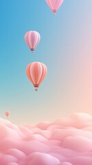 Fototapeta premium Balloon backgrounds aircraft cloud.