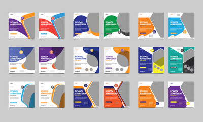 School admission social media post design.
