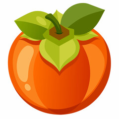 vector illustration of an persimmon fruit