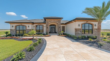Luxury Florida Home Exterior: Mediterranean Style Residence
