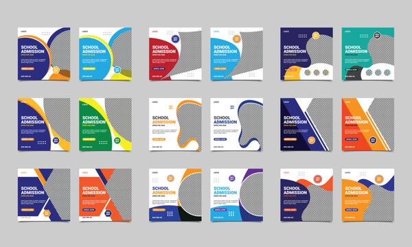 School admission social media post design.
