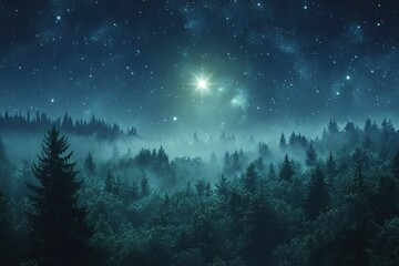 Naklejka premium Orion's Belt Blazes: A Stunning Starry Night Sky awe calm stars space cosmos galaxy vector design 