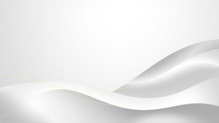 a white background with a smooth wave of white fabric