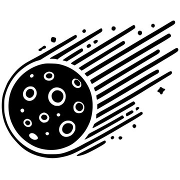 recommend clip art: Falling meteor silhouette