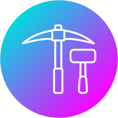 Pickaxe and Hammer Icon