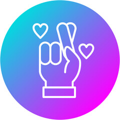 Anniversary Crossed Fingers Icon