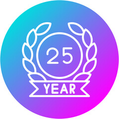 Silver Anniversary Icon