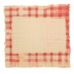 Obraz premium Plaid ripped paper backgrounds tartan red.
