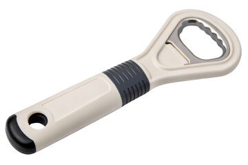 Obraz premium White and gray bottle opener isolated with transparent background