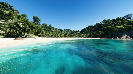 Fototapeta premium Serene Tropical Beach Paradise