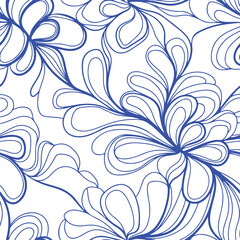 Flower pattern on a light beige background. Damask Pattern.