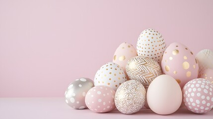 Whimsical easter egg display festive setting decorative art playful environment close-up view celebration concept