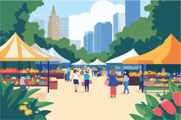 landscape with trees