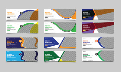 school admission social media cover banner.