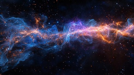 Fototapeta premium internet connection in outer space, Generative AI