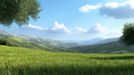 Fototapeta premium Serene Rolling Hills Landscape