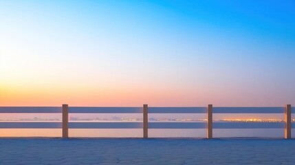 Obraz premium Peaceful Sunrise over Calm Ocean