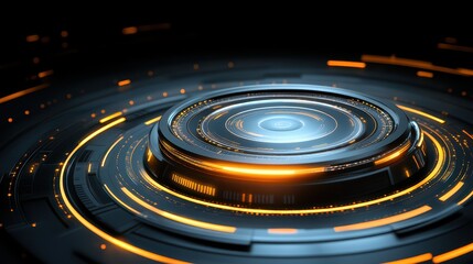 captivating circular object with soft, glowing light, study in illumination and minimalist design