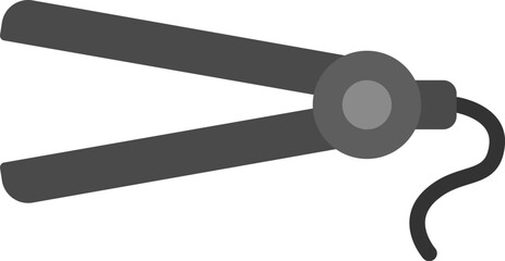 ヘアアイロンのアイコンのイラスト