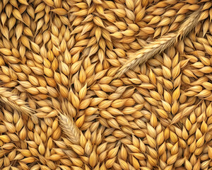 Golden Wheat. A Bountiful Harvest of Grains