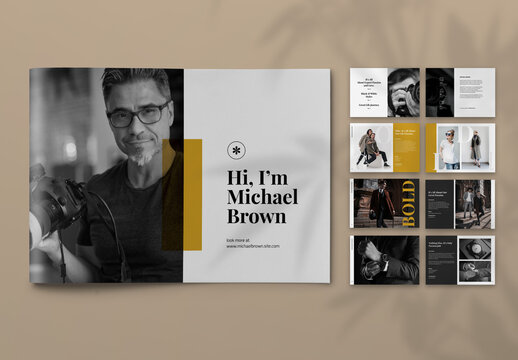 Black and White Photo Album Layout Template