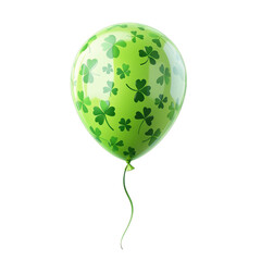 Vibrant Green Shamrock Printed Balloon for St  Patrick s Day
