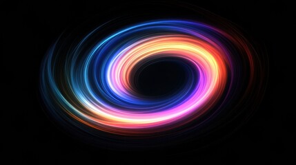 Abstract background featuring swirling iridescent colors on a black canvas