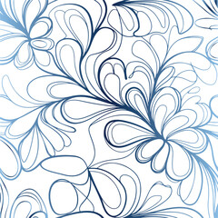 Flower pattern on a light beige background. Damask Pattern.